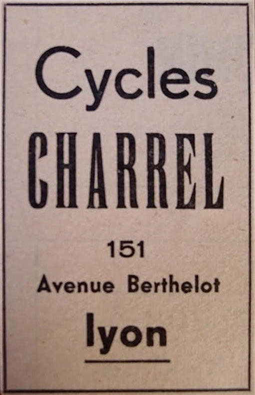 Publicité Cycles Charrel