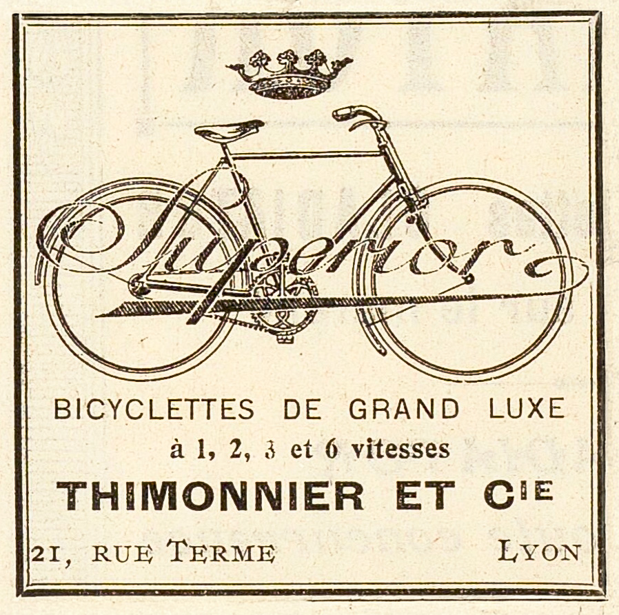 1913 - publicité bicyclette Supérior, Thimonnier et compagnie